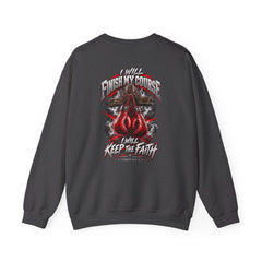 Crewneck Sweatshirt — "I Will Fight The Good Fight" Christian Scripture Graphic