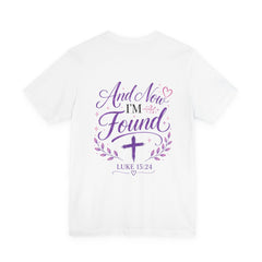 Once Was Lost, Now Found Christian T‑Shirt (Luke 15:24)