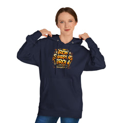 Friendship 'Iron Sharpens Iron' Hoodie – Inspirational Christian Graphic Pullover