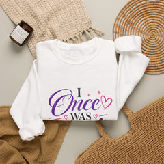 Christian Crewneck Sweatshirt — "I Once Was Lost, And Now I'm Found" (Luke 15:24)