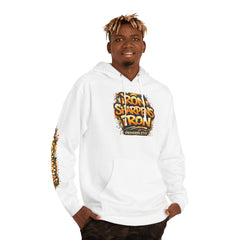 Friendship 'Iron Sharpens Iron' Hoodie – Inspirational Christian Graphic Pullover