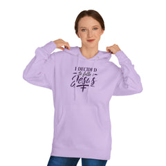 Decided to Follow Jesus Hoodie — “No Turning Back” Christian Faith Pullover