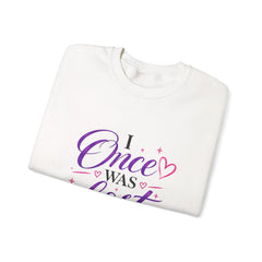 Christian Crewneck Sweatshirt — "I Once Was Lost, And Now I'm Found" (Luke 15:24)