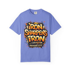 Iron Sharpens Iron T-Shirt — Friendship Scripture Graphic (Proverbs 27:17)
