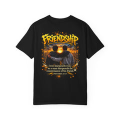 Iron Sharpens Iron T-Shirt — Friendship Scripture Graphic (Proverbs 27:17)