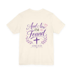 Once Was Lost, Now Found Christian T‑Shirt (Luke 15:24)