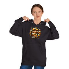 Friendship 'Iron Sharpens Iron' Hoodie – Inspirational Christian Graphic Pullover