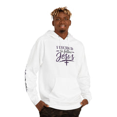 Decided to Follow Jesus Hoodie — “No Turning Back” Christian Faith Pullover